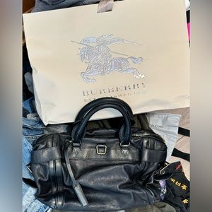Leather Burberry bag